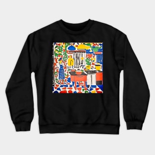 A woman in the kitchen-Matisse inspired Crewneck Sweatshirt